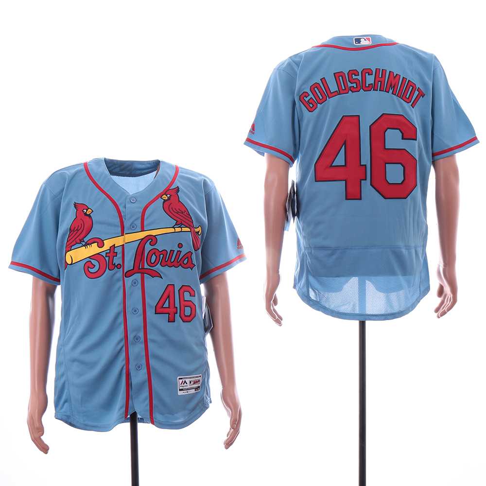 Cardinals 46 Paul Goldschmidt Light Blue Flexbase Jersey Sguo,We sell and wholesale Cardinals 46 Paul Goldschmidt Light Blue Flexbase Jersey Sguo on line form chian!